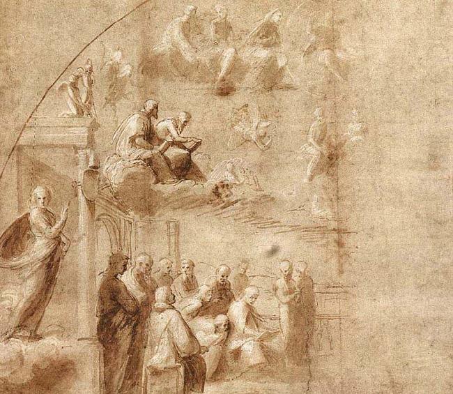 RAFFAELLO Sanzio Study for the Disputa china oil painting image